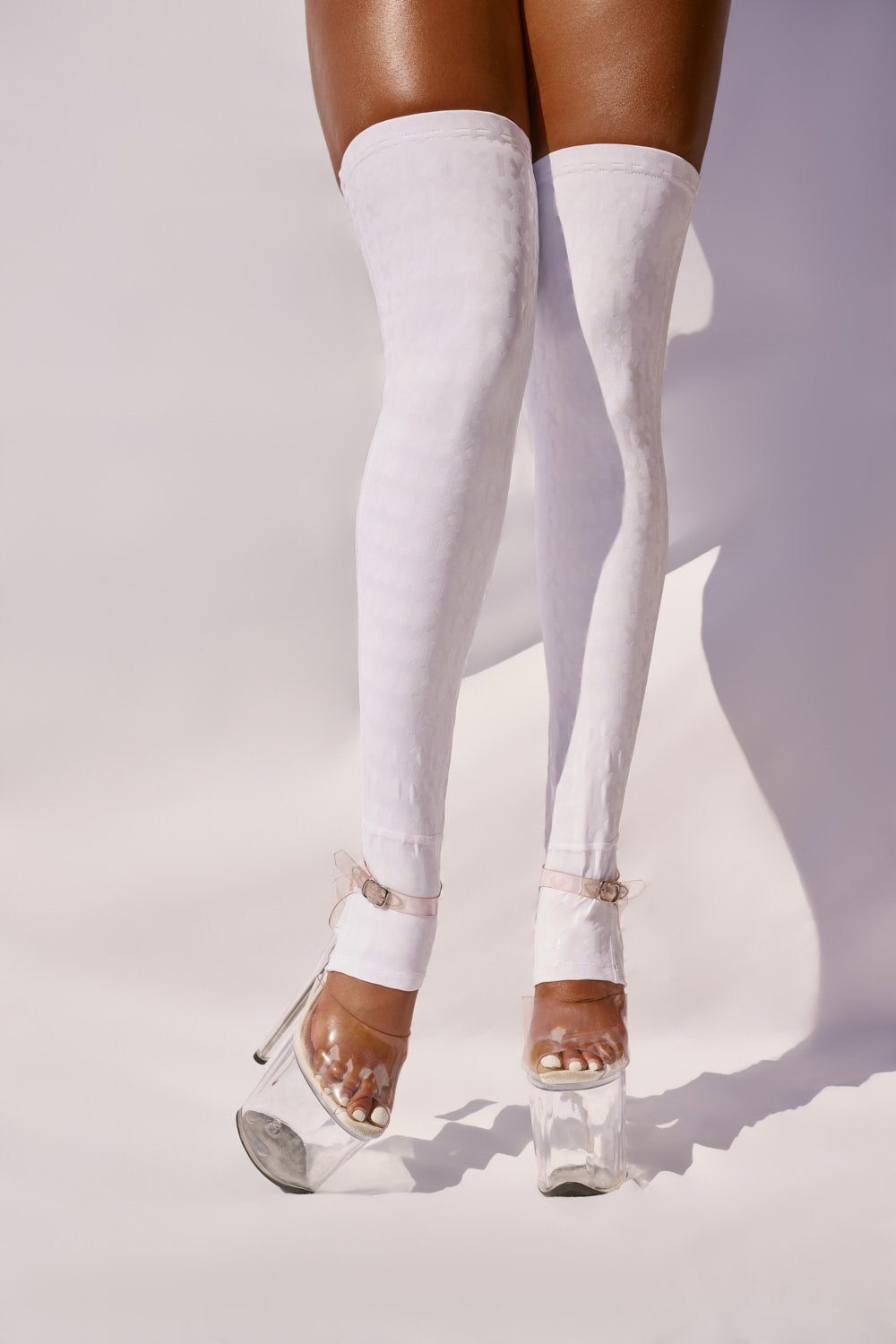 Cxix ゲコグリップレギンス ポールダンス CXIX_Gecko_Grip_Thigh_High_Whi