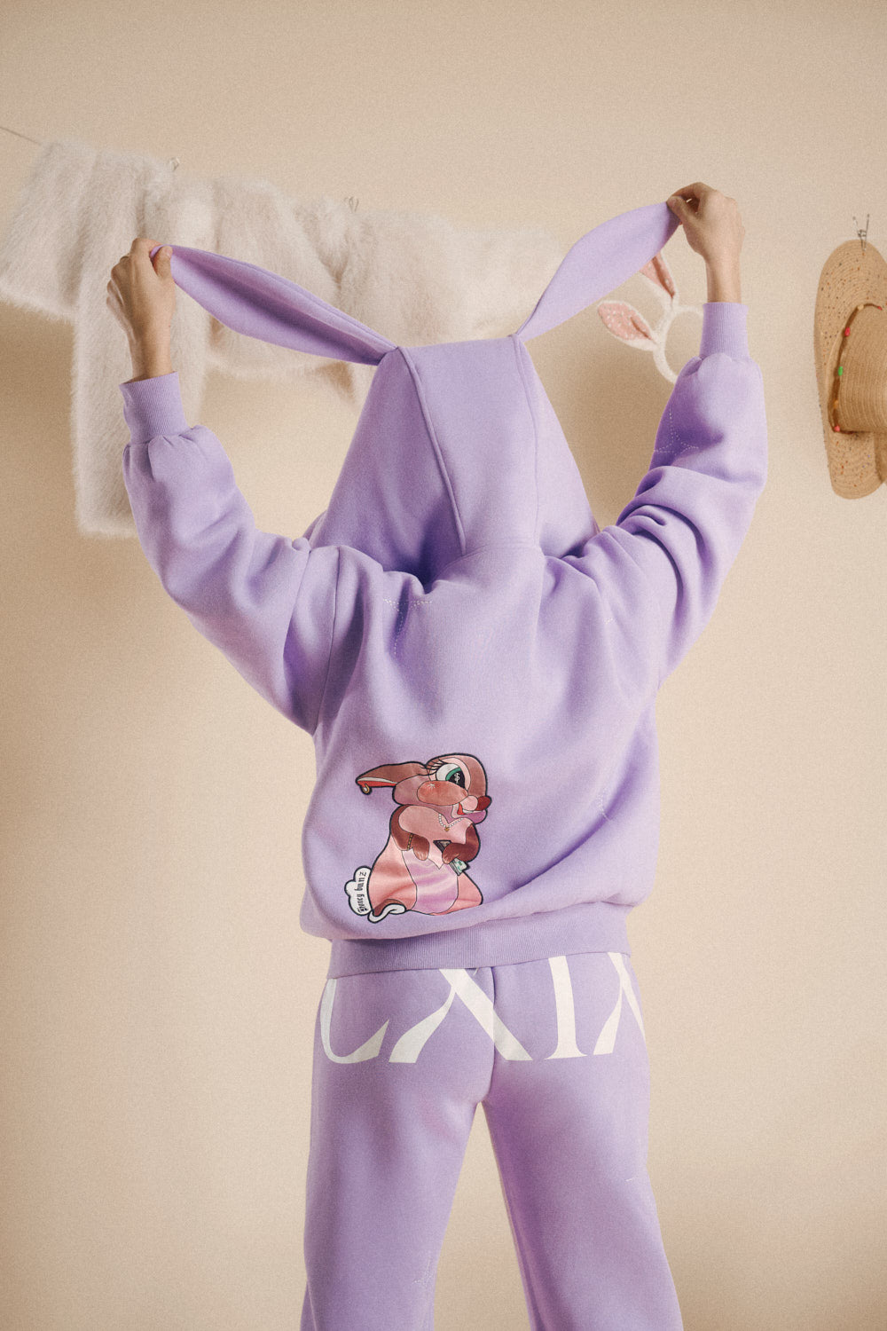 CREATURES IN THE CLUB: HONEY BUNZ ZIP HOODIE - PURPLE LIMITED ED