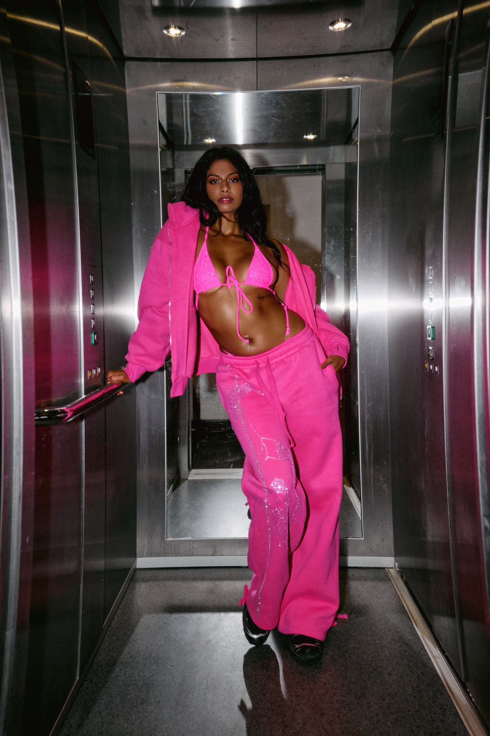 Anime Pole Dancer Wide Leg Sweatpants - Plastics Pink – CXIX