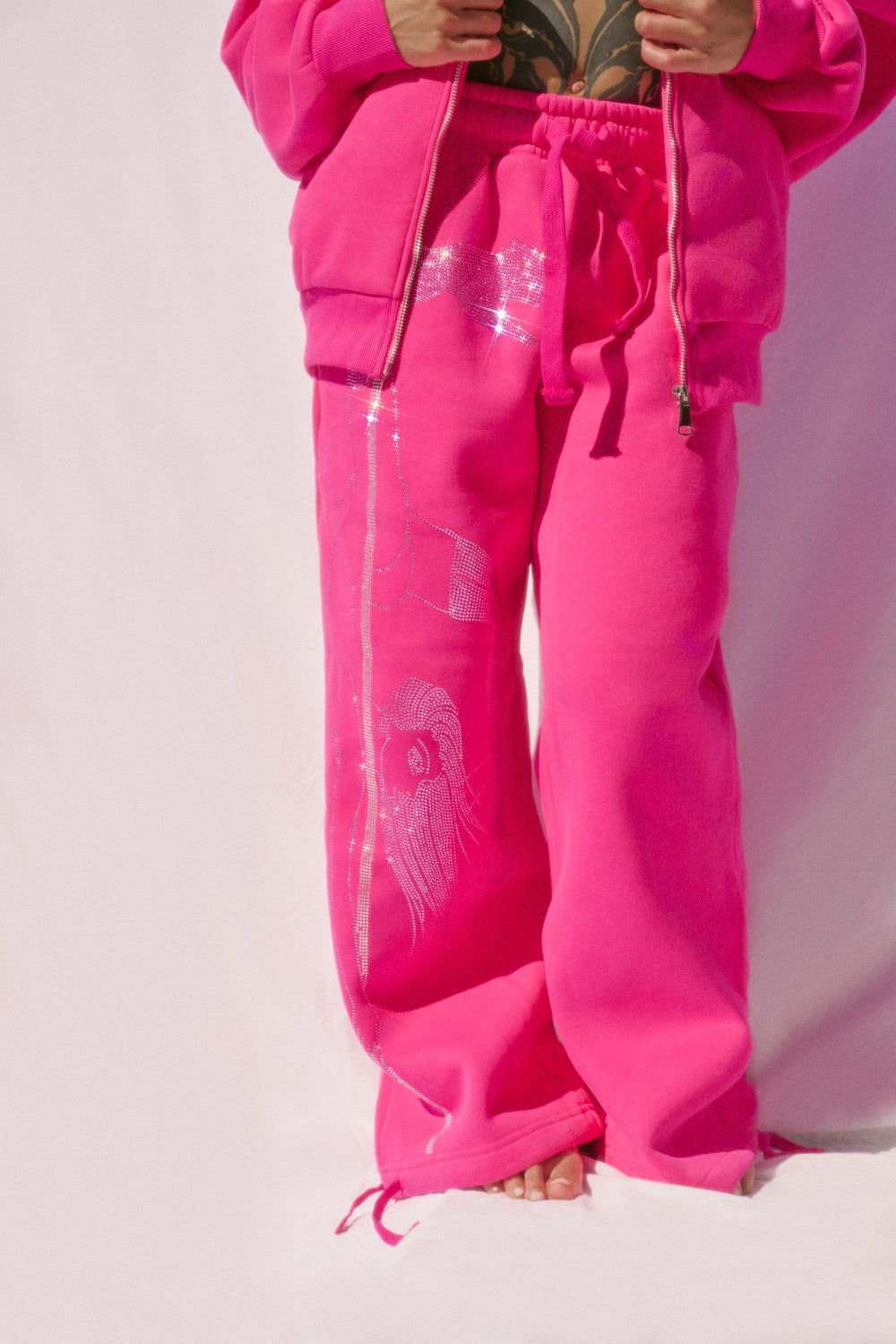 Anime Pole Dancer Wide Leg Sweatpants - Plastics Pink – CXIX