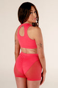 DollHaus Mesh Biker Shorts - Watermelon