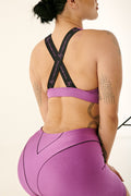 Haley Crossover Sports Bra - Purple