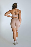 LuxLounge Biker Shorts - Taupe BOTTOMS