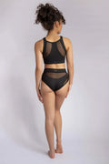 High Waisted Bottoms - Black Croc