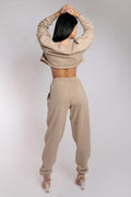Oversized Cropped Jumper - Fawn Top