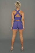 Stretch It Out Ribbed Booty Shorts - Violet Dusk BOTTOMS