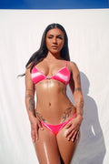 HOAH Bikini Clasp Miami Scrunch Bottoms - Neon Pink