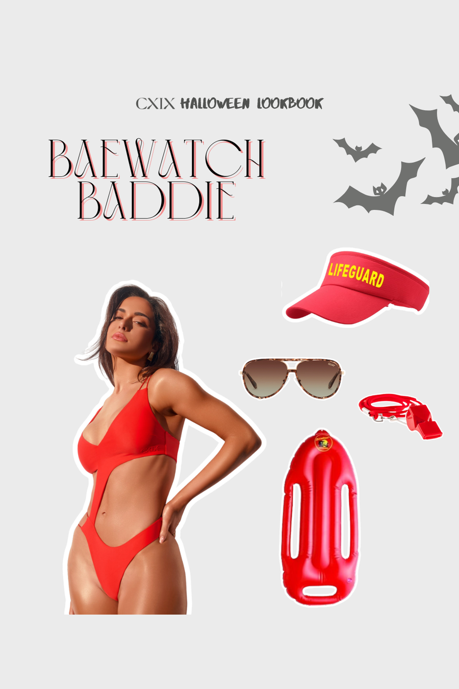 Baewatch Bodysuit - Red