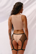 Bootyshake Bottoms Decade Edition - Sand with Black Rhinestones Anniversary Exclusive