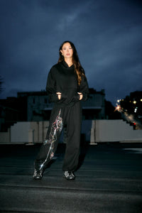 Anime Pole Dancer Hoodie - Ep 2 Black/Rainbow Rhinestone Anime Pole Dancer Hoodie - Ep 2 Black/Rainbow Rhinestone