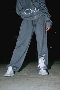 CREATURES IN THE CLUB: BLESSED BUNZ SWEATPANTS - CHARCOAL