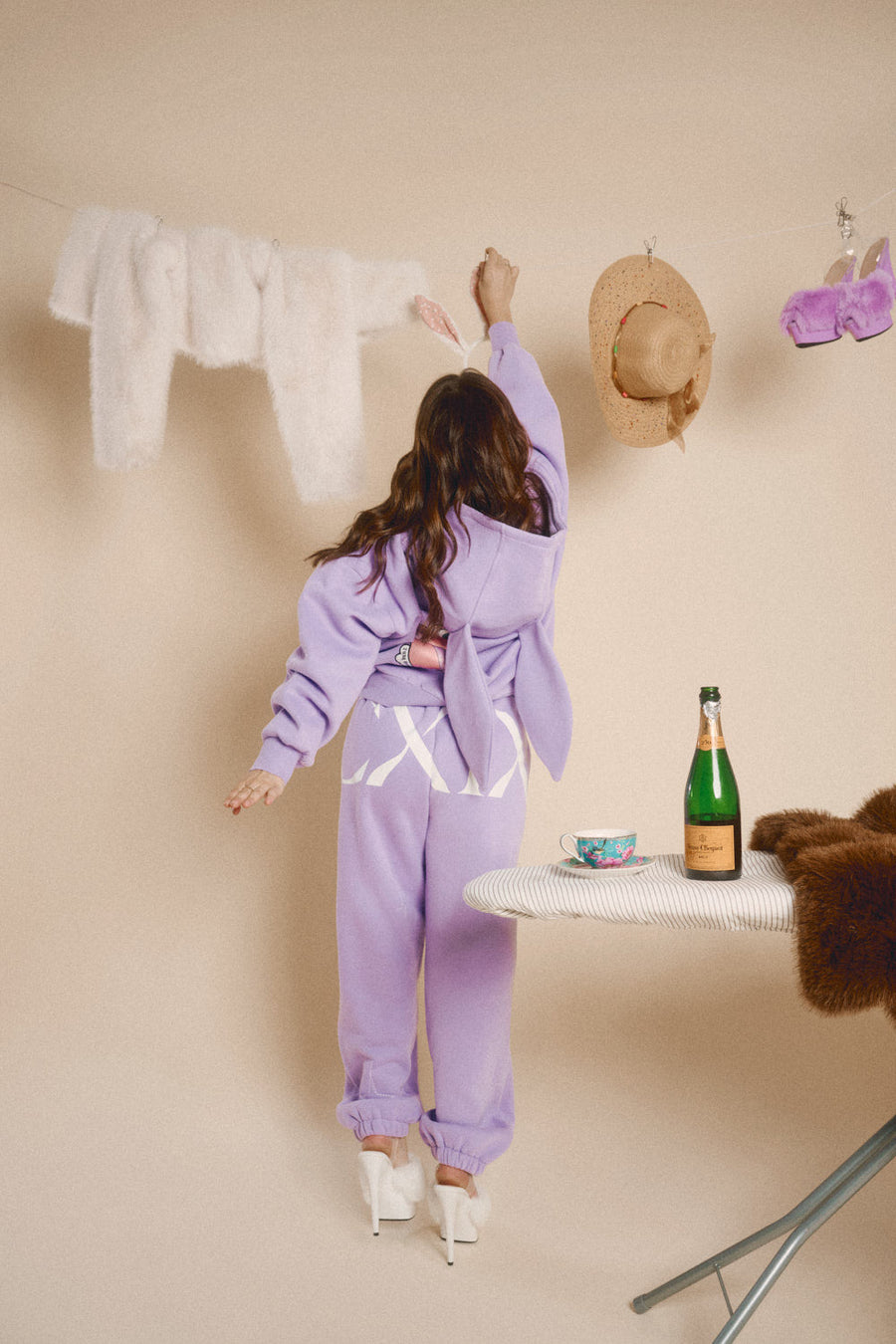 CREATURES IN THE CLUB: BLESSED BUNZ SWEATPANTS - PURPLE LIMITED ED.