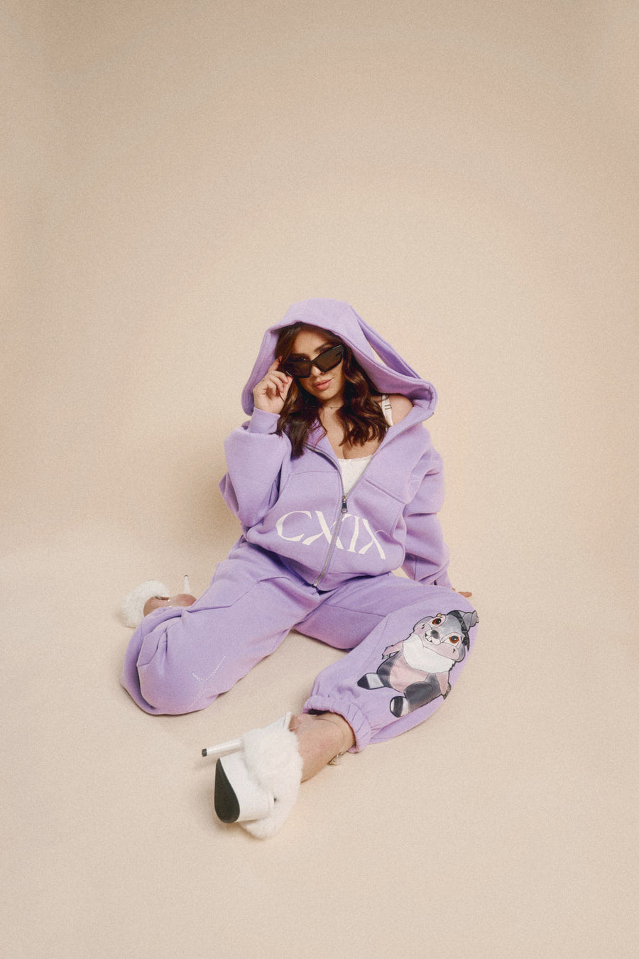 CREATURES IN THE CLUB: BLESSED BUNZ SWEATPANTS - PURPLE LIMITED ED.