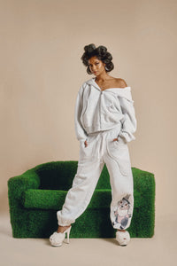 CREATURES IN THE CLUB: BLESSED BUNZ SWEATPANTS - MIST GREY