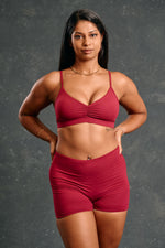 Lux Basix Midi Biker Shorts – Merlot