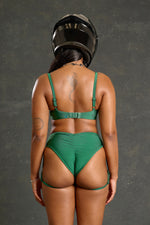 Axle High Waist Garter Bottoms - Bugatti Green