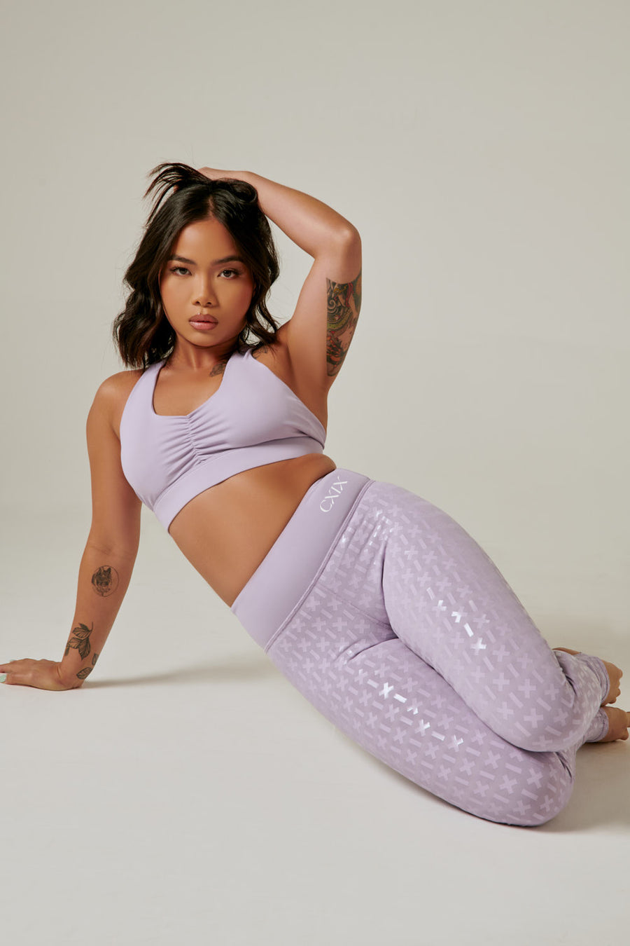 Ruche Sports Bra - Lilac