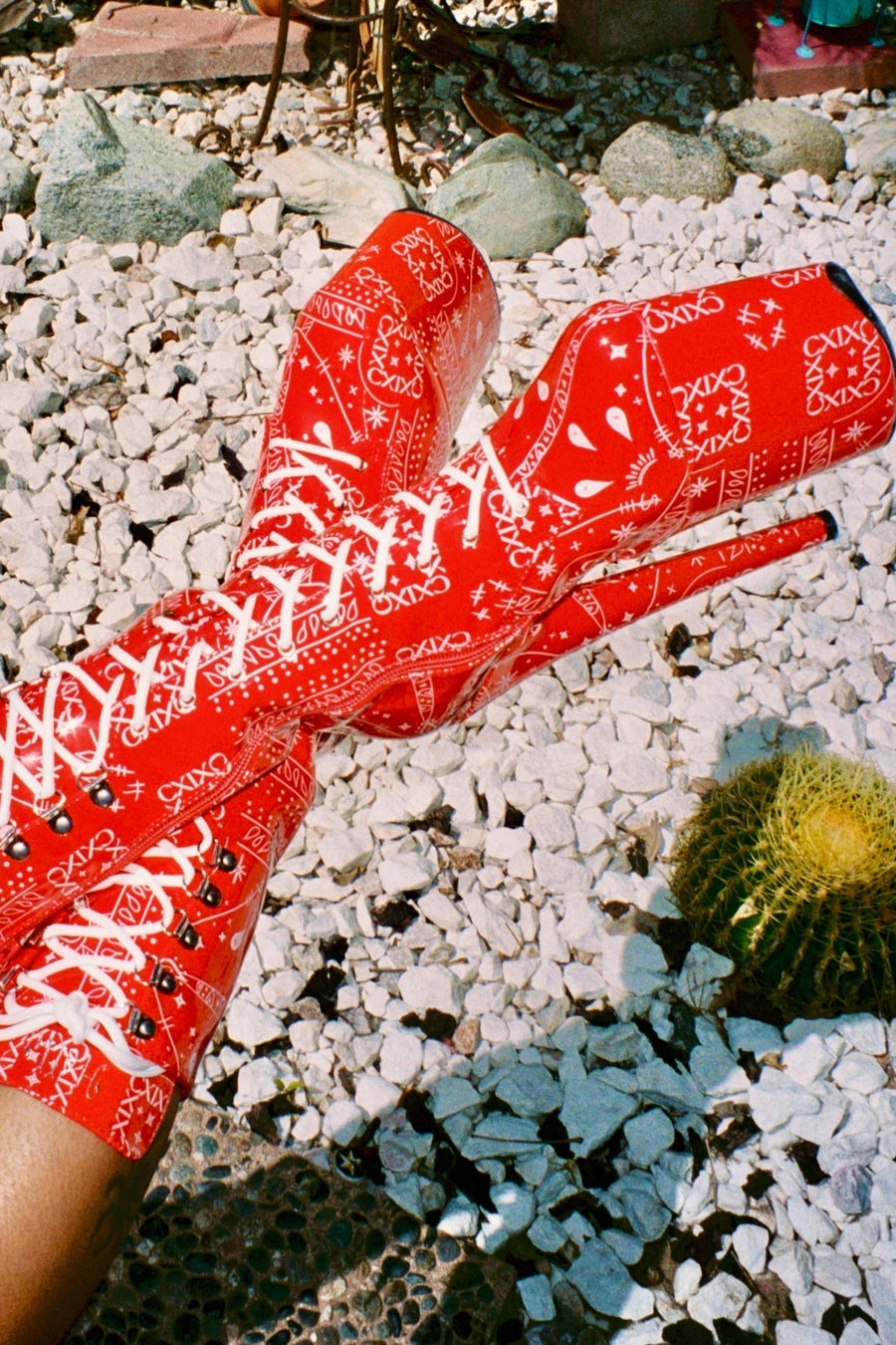 Drop it Like its THOT - Calf Boot - 8INCH - Red