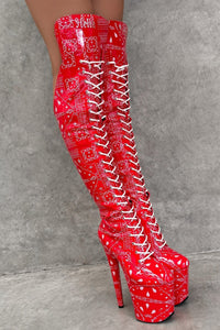 Drop it Like its THOT - Knee Pad Boot - 8INCH - Red – CXIX