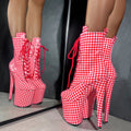 Gingham - Boot Wide Fit - 8 INCH - LIMITED ED.