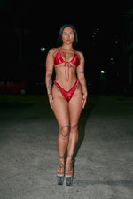 Pillowtalk Ruffle Top - Red Satin