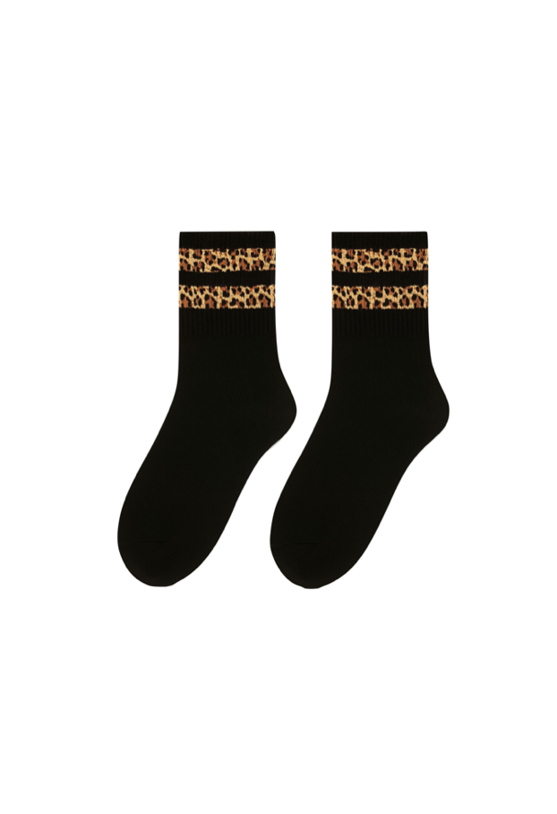 XIX Socks - Black Leopard
