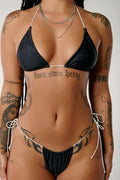 HOAH Bikini Bottoms - Snapped Black/White