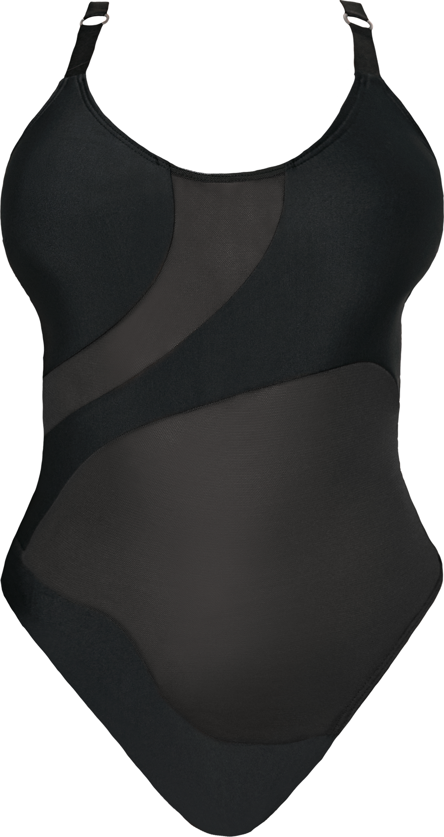 Silhouette One-Piece Body Suit Black with Black