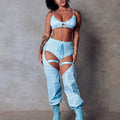 119 Chaps - Blue with Print