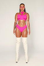 DollHaus Choker Top - Barbie Pink