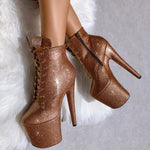 The Glitterati Ankle Boot - Oh Honey - 8 INCH