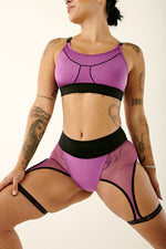 Haley Scoop Neck Sports Bra - Purple