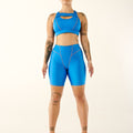 Haley Crossover Sports Bra - Blue