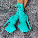Minted 8 Inch Closed Toe Crossed Ankles