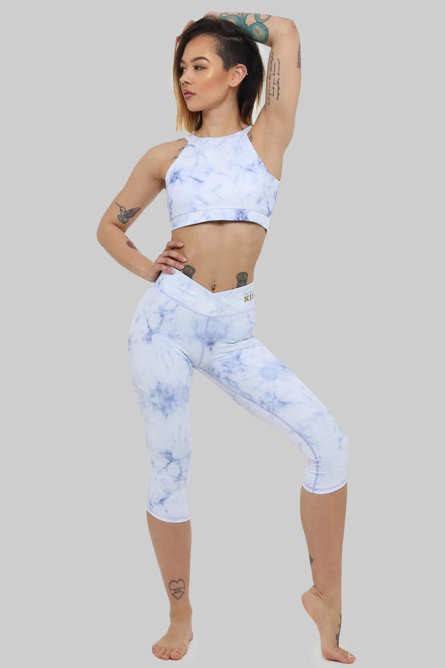 Capri Leggings: Frosted Marble leggings