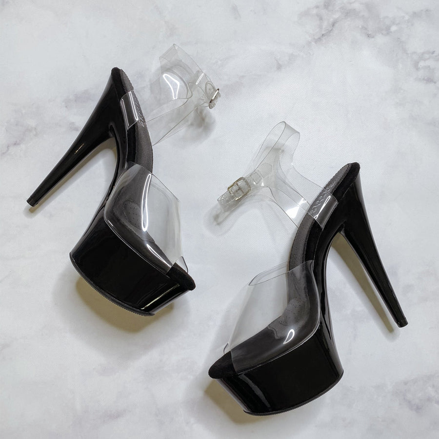 ESTEEM-709 Black/Clear, Stripper Shoes, 7 Inch High Heels, Pleaser –  BootyCocktails