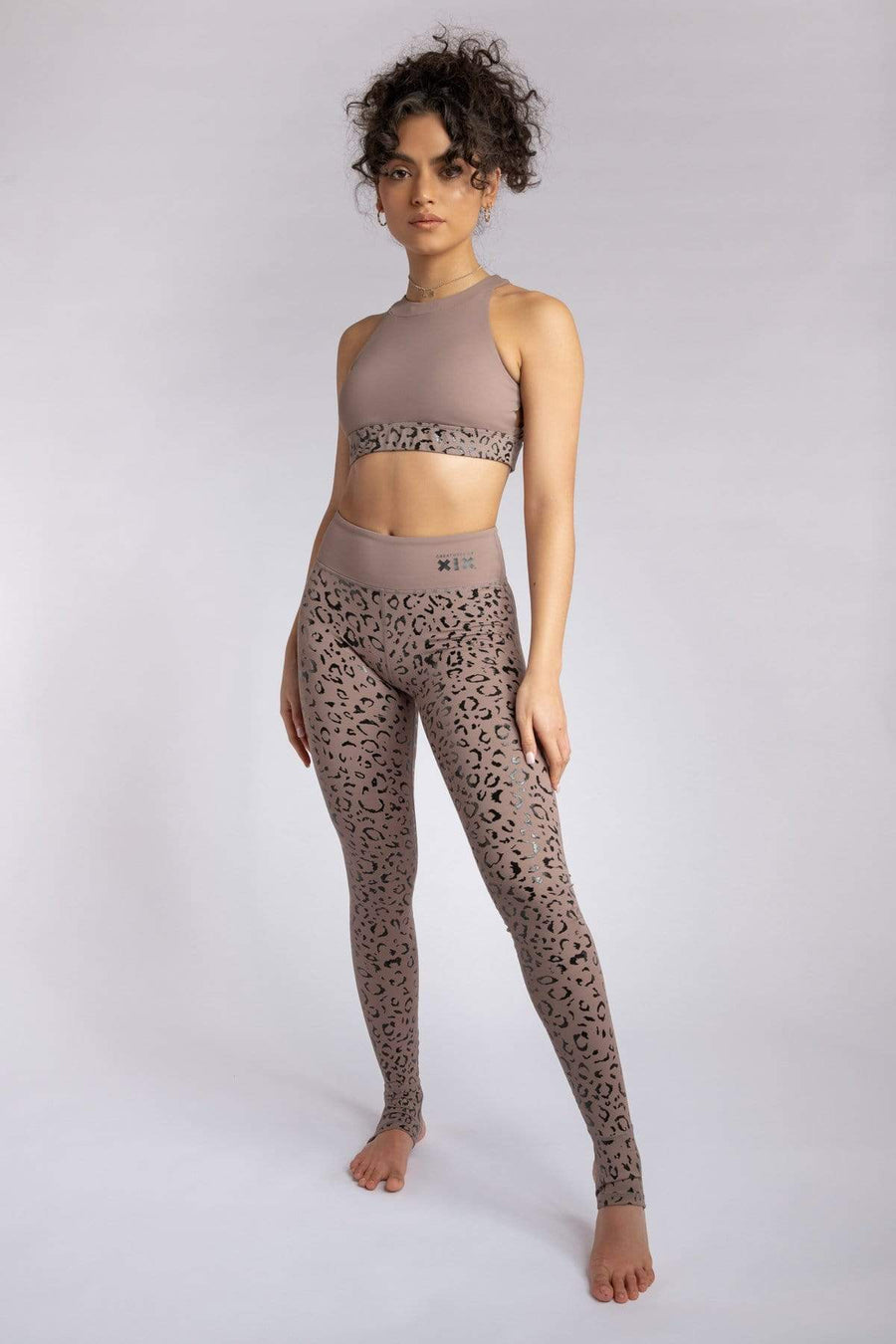 Gecko Grip™ Leggings: Dusky Leopard leggings