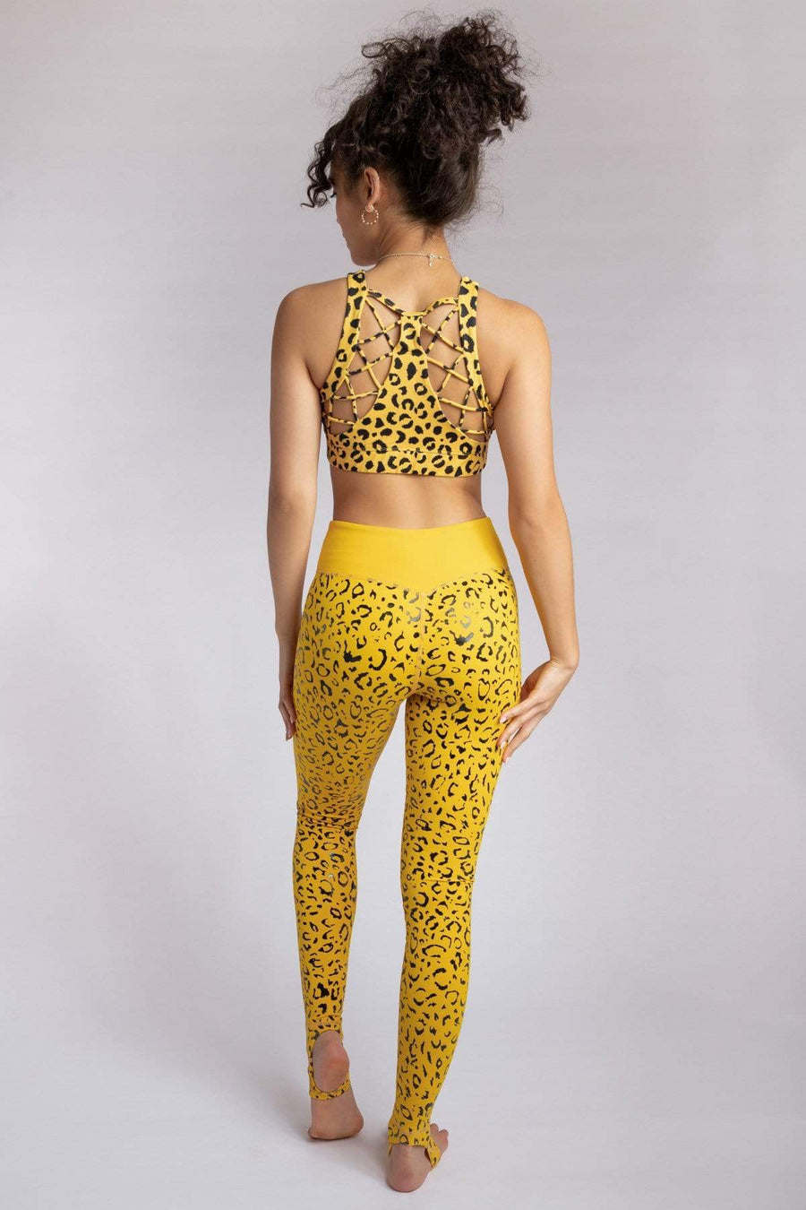 Gecko Grip™ Leggings: Yellow Leopard leggings