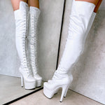The Glitterati Thigh High - Snow Kween - 7 INCH