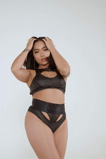 I Slay Sports Bra - Black Top