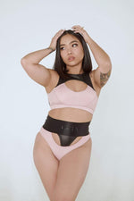 I Slay Sports Bra - Pink/Black Top