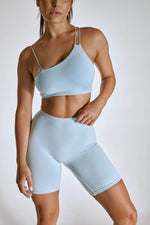 LuxLounge Biker Shorts - Baby Blue BOTTOMS