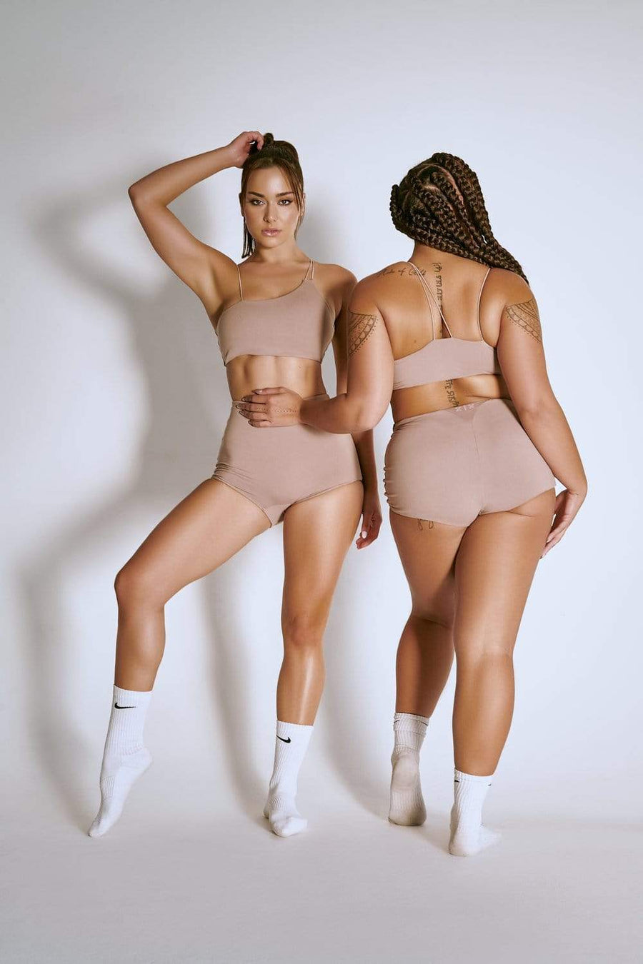 LuxLounge Booty Shorts -Taupe BOTTOMS
