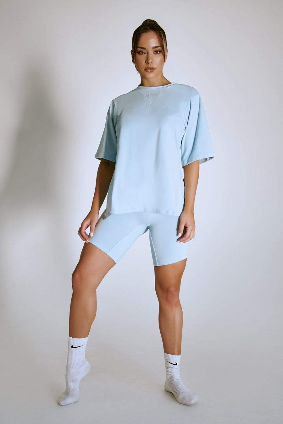 LuxLounge Oversized T-Shirt - Baby Blue Top