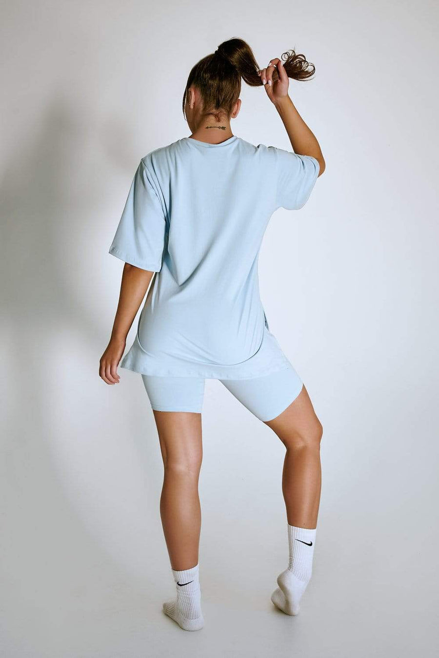 LuxLounge Oversized T-Shirt - Baby Blue Top