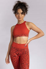 Nyx Top: Red Leopard Top