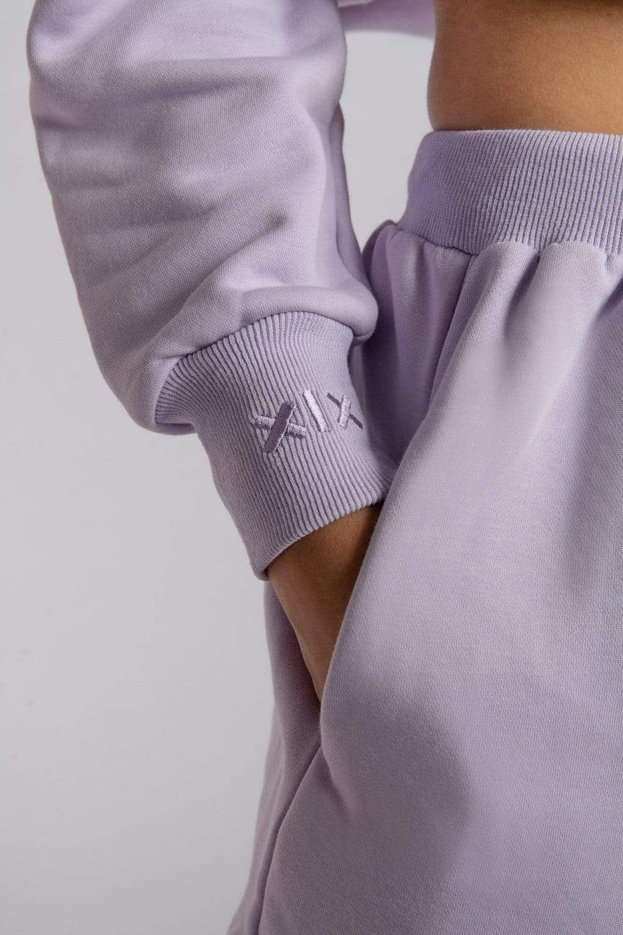 Oversized Cropped Jumper - Lilac Top