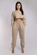 Oversized Jogger Bottoms - Fawn Jogger bottoms