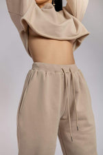 Oversized Jogger Bottoms - Fawn Jogger bottoms