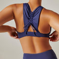 Ruche Sports Bra - Navy Top